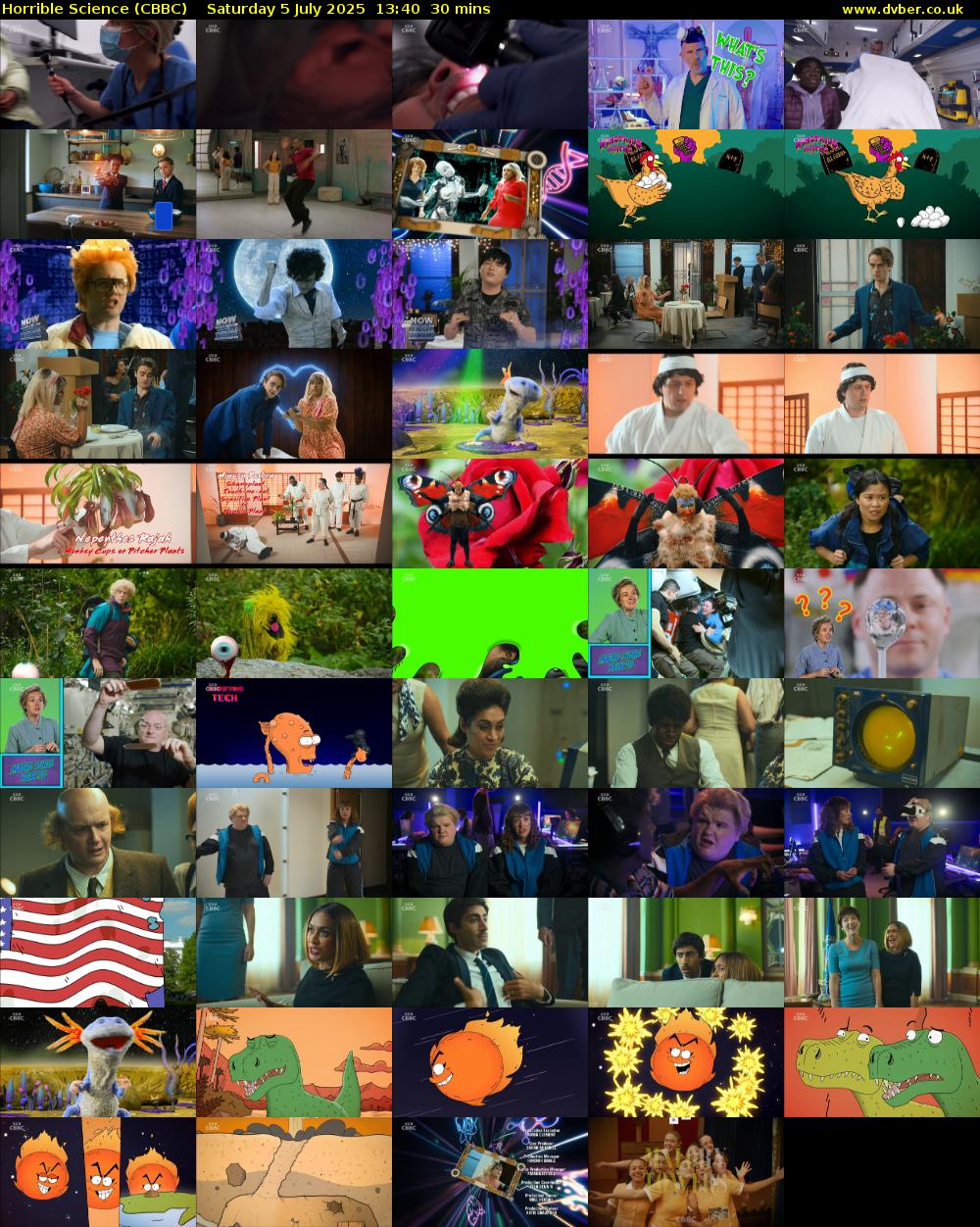 Horrible Science (CBBC) Saturday 5 July 2025 13:40 - 14:10
