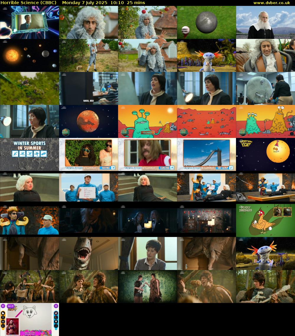 Horrible Science (CBBC) Monday 7 July 2025 10:10 - 10:35