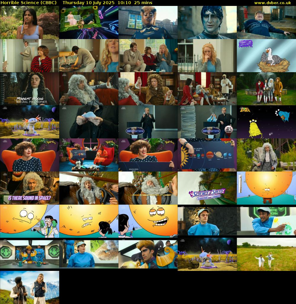 Horrible Science (CBBC) Thursday 10 July 2025 10:10 - 10:35
