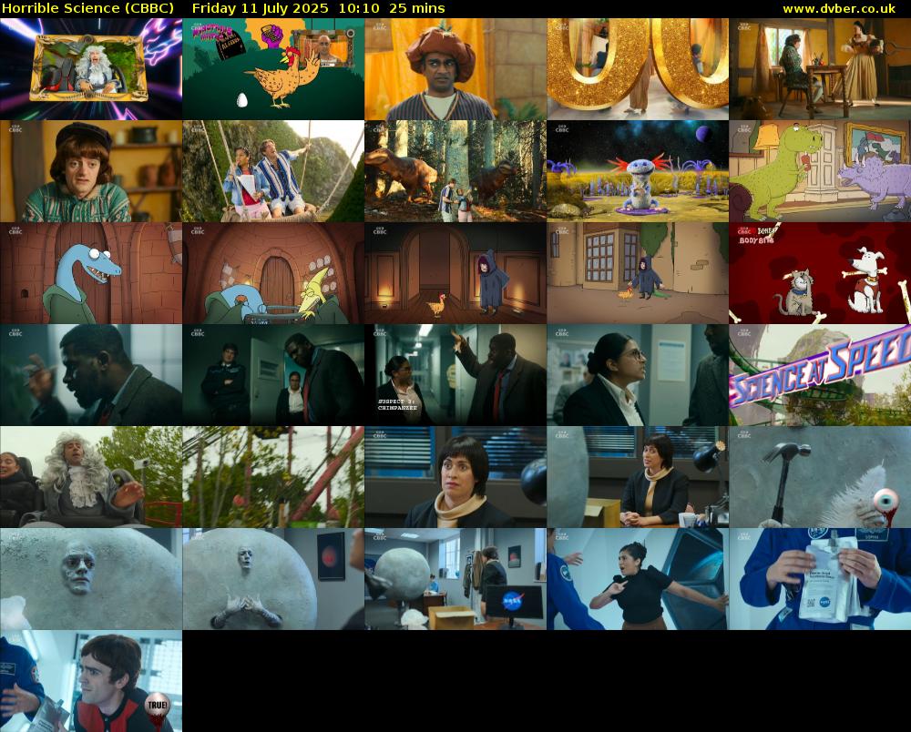 Horrible Science (CBBC) Friday 11 July 2025 10:10 - 10:35