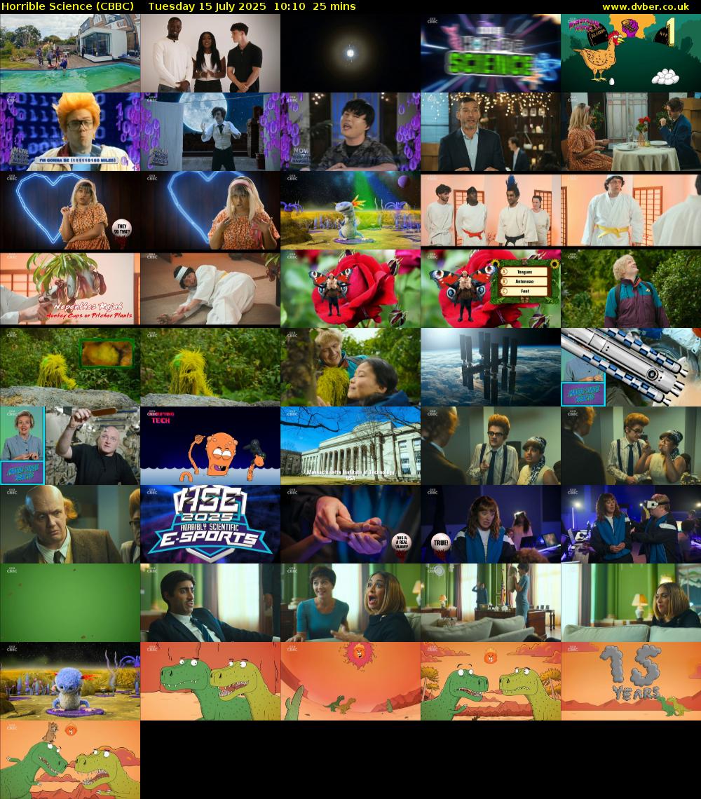 Horrible Science (CBBC) Tuesday 15 July 2025 10:10 - 10:35