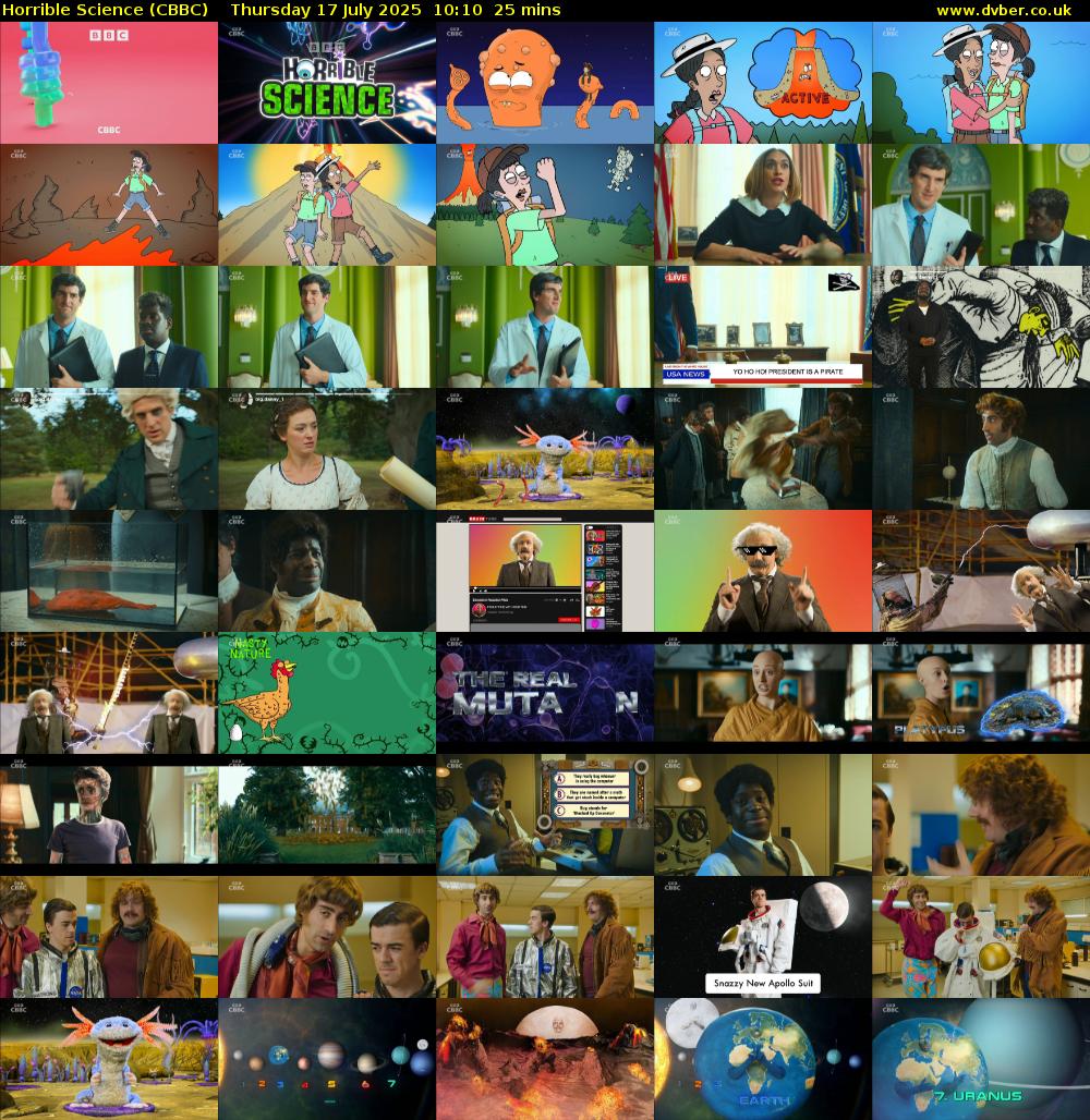 Horrible Science (CBBC) Thursday 17 July 2025 10:10 - 10:35
