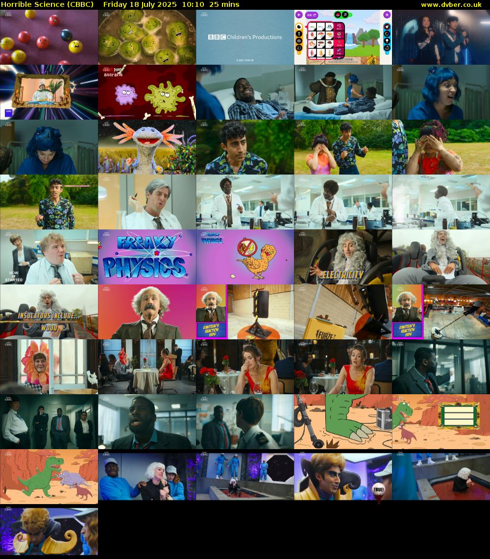 Horrible Science (CBBC) Friday 18 July 2025 10:10 - 10:35