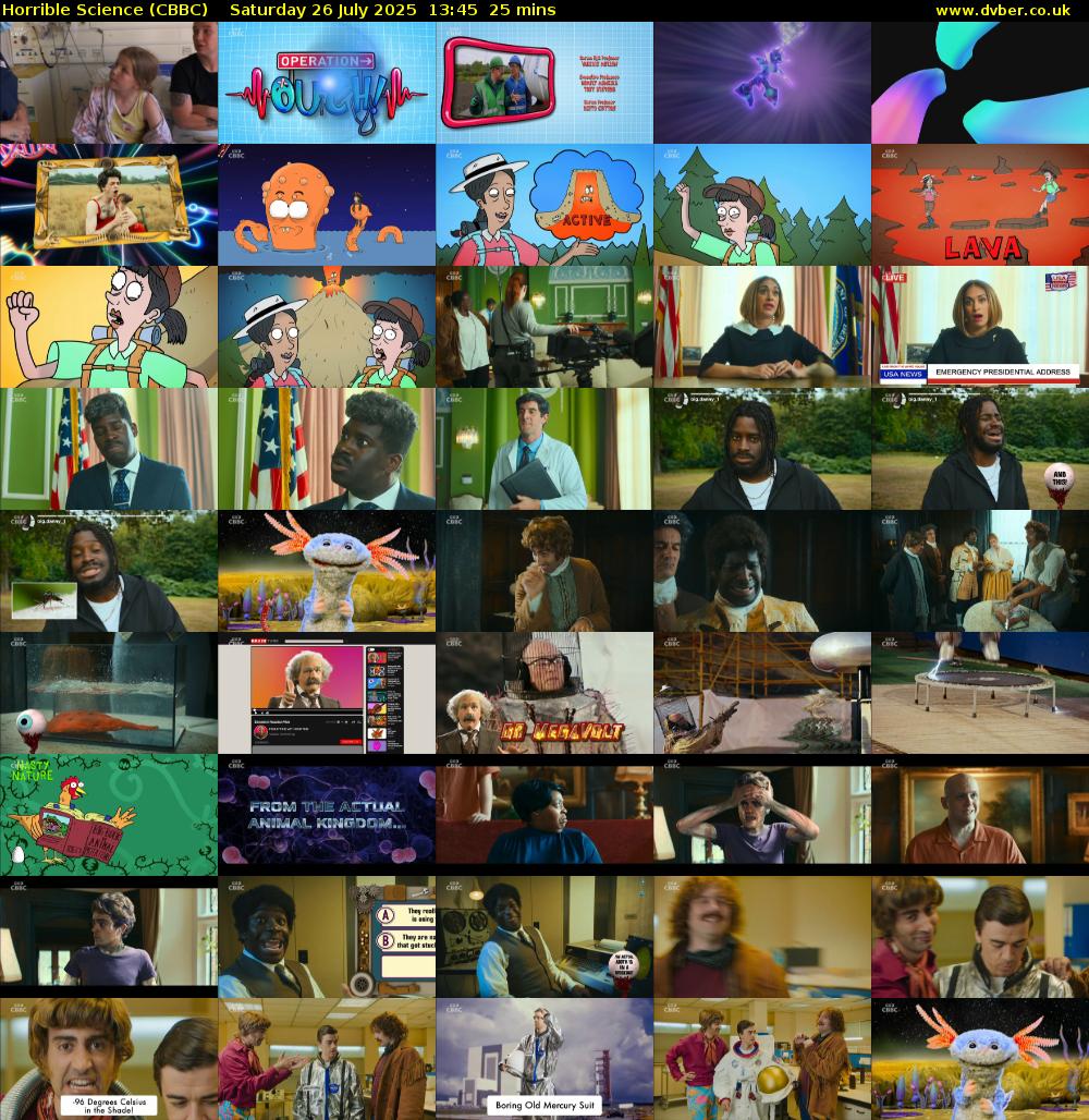 Horrible Science (CBBC) Saturday 26 July 2025 13:45 - 14:10