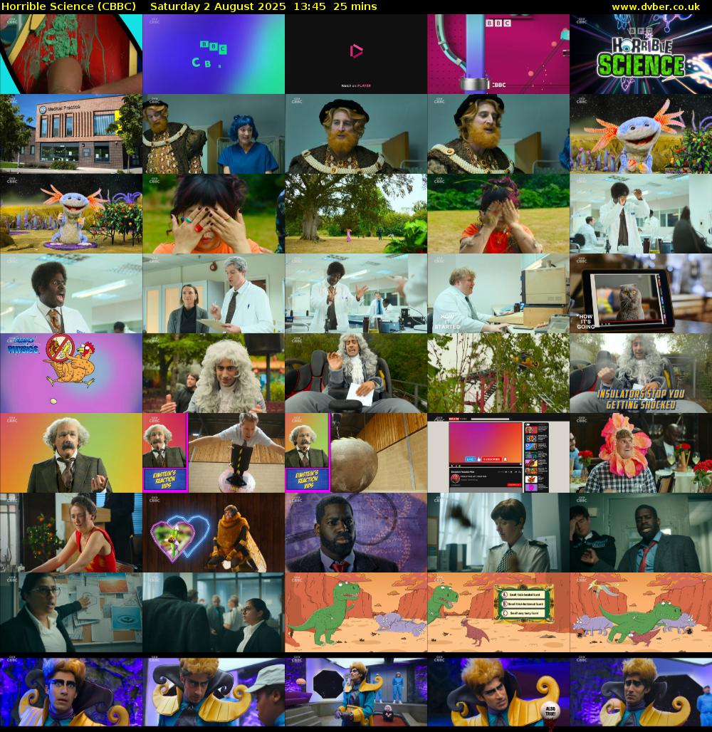 Horrible Science (CBBC) Saturday 2 August 2025 13:45 - 14:10