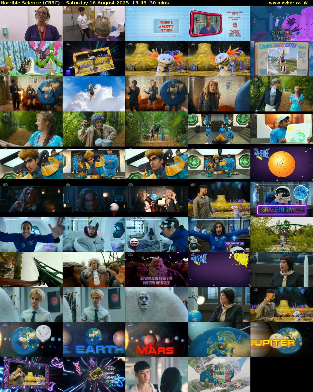 Horrible Science (CBBC) Saturday 16 August 2025 13:45 - 14:15