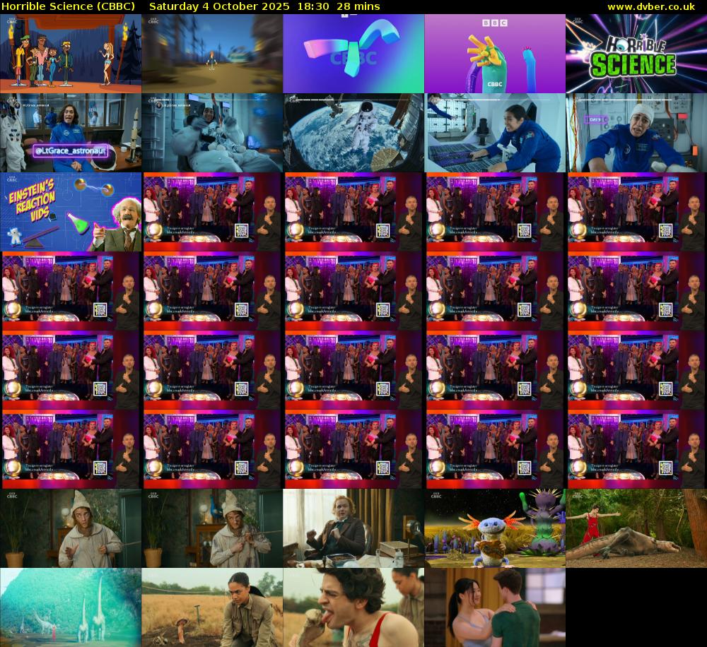 Horrible Science (CBBC) Saturday 4 October 2025 18:30 - 18:58