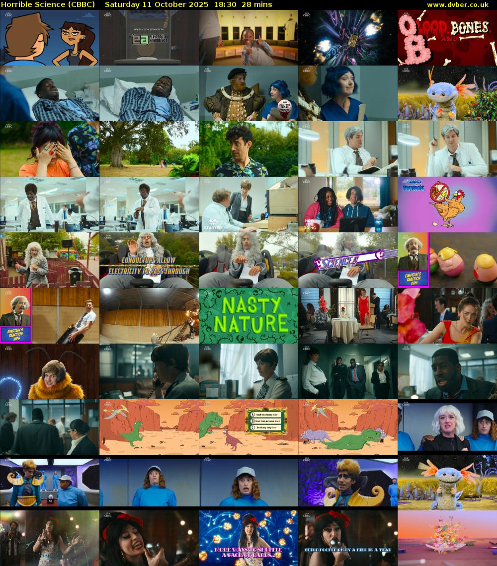 Horrible Science (CBBC) Saturday 11 October 2025 18:30 - 18:58