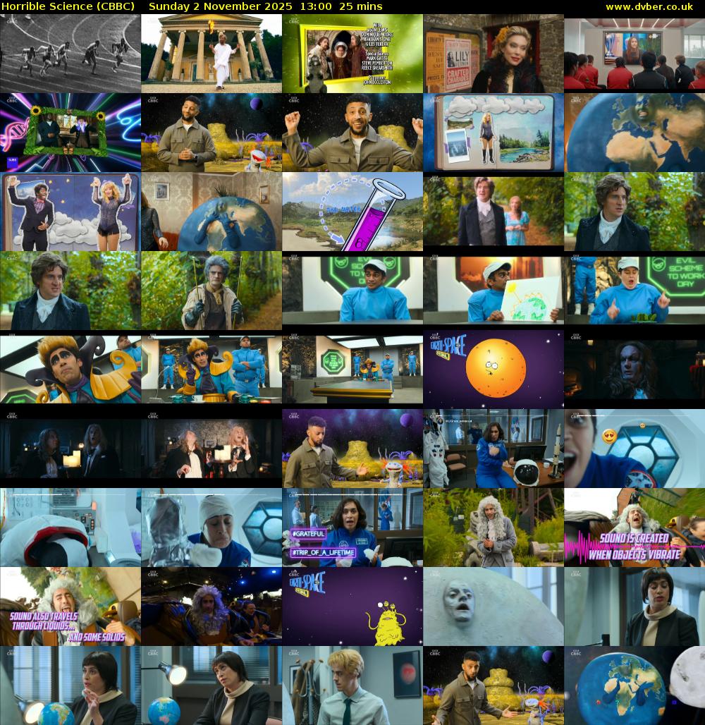 Horrible Science (CBBC) Sunday 2 November 2025 13:00 - 13:25