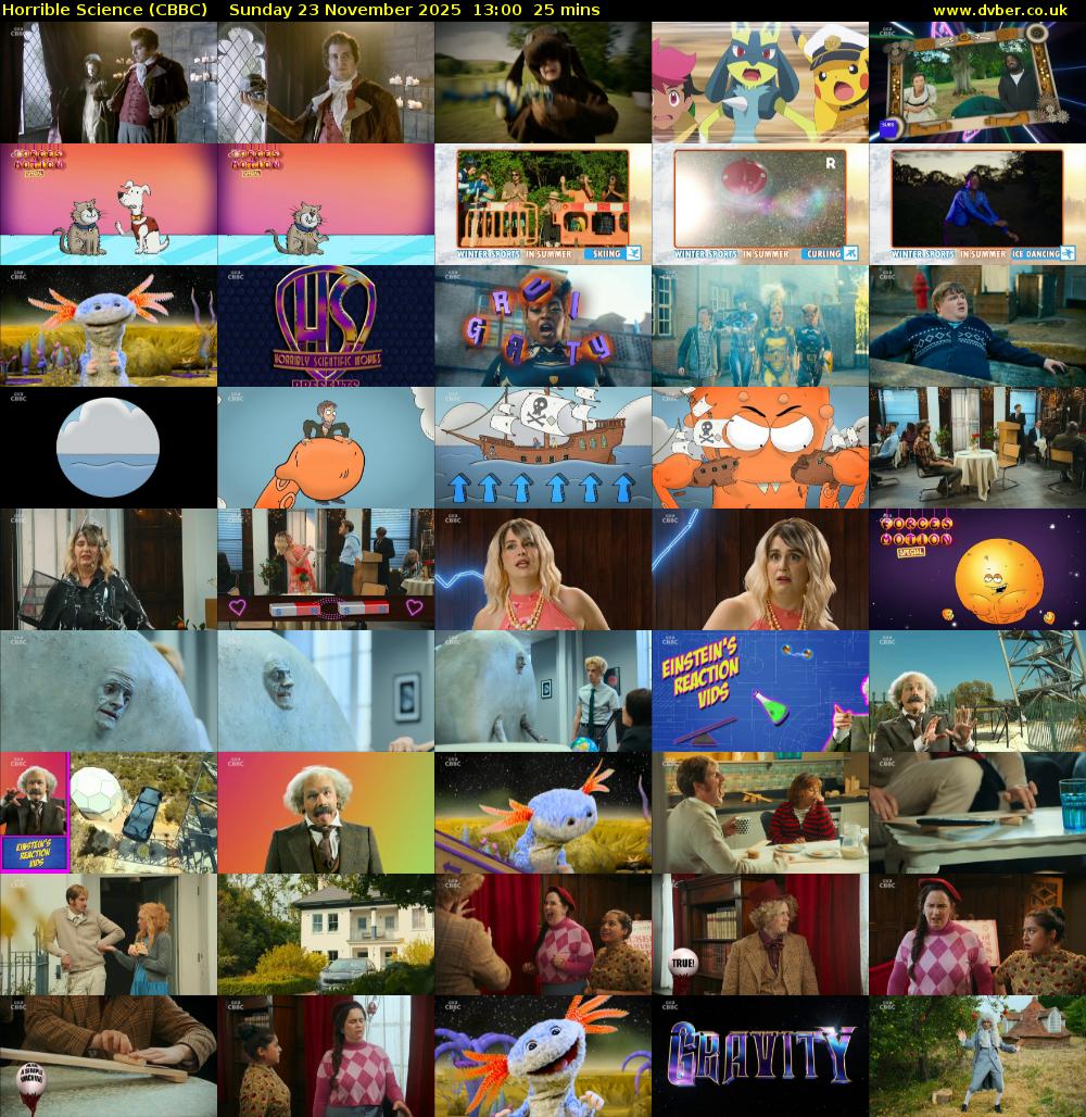 Horrible Science (CBBC) Sunday 23 November 2025 13:00 - 13:25