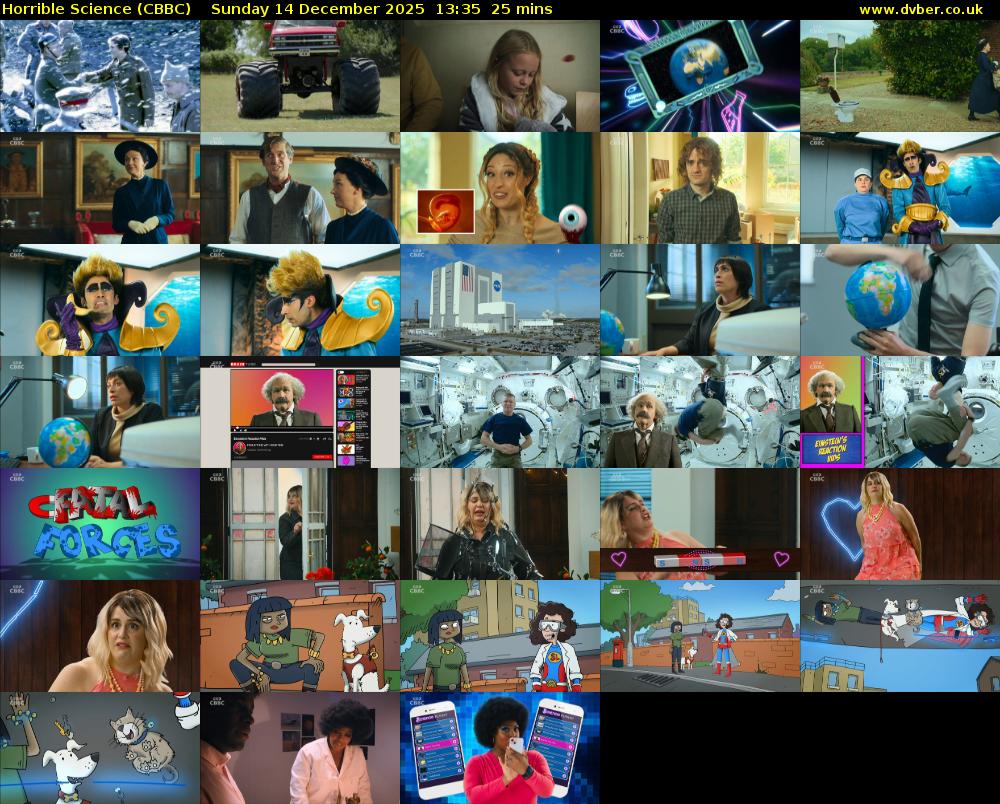 Horrible Science (CBBC) Sunday 14 December 2025 13:35 - 14:00