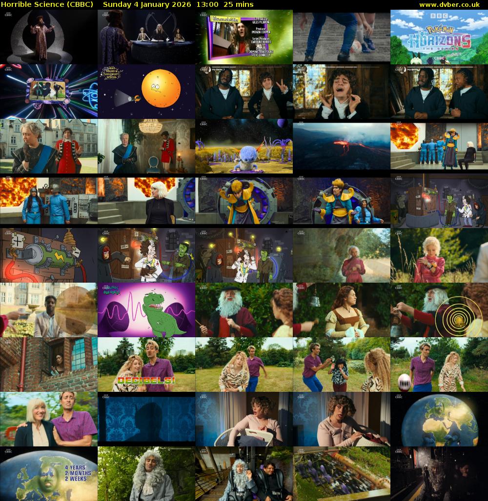 Horrible Science (CBBC) Sunday 4 January 2026 13:00 - 13:25