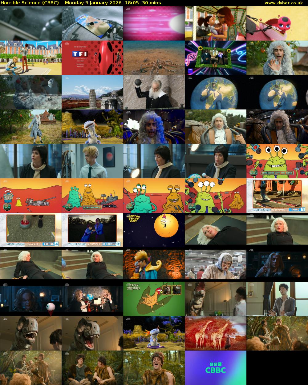 Horrible Science (CBBC) Monday 5 January 2026 18:05 - 18:35