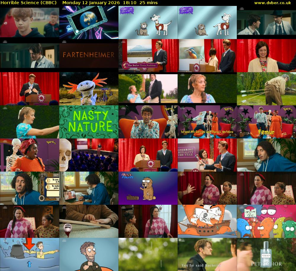 Horrible Science (CBBC) Monday 12 January 2026 18:10 - 18:35