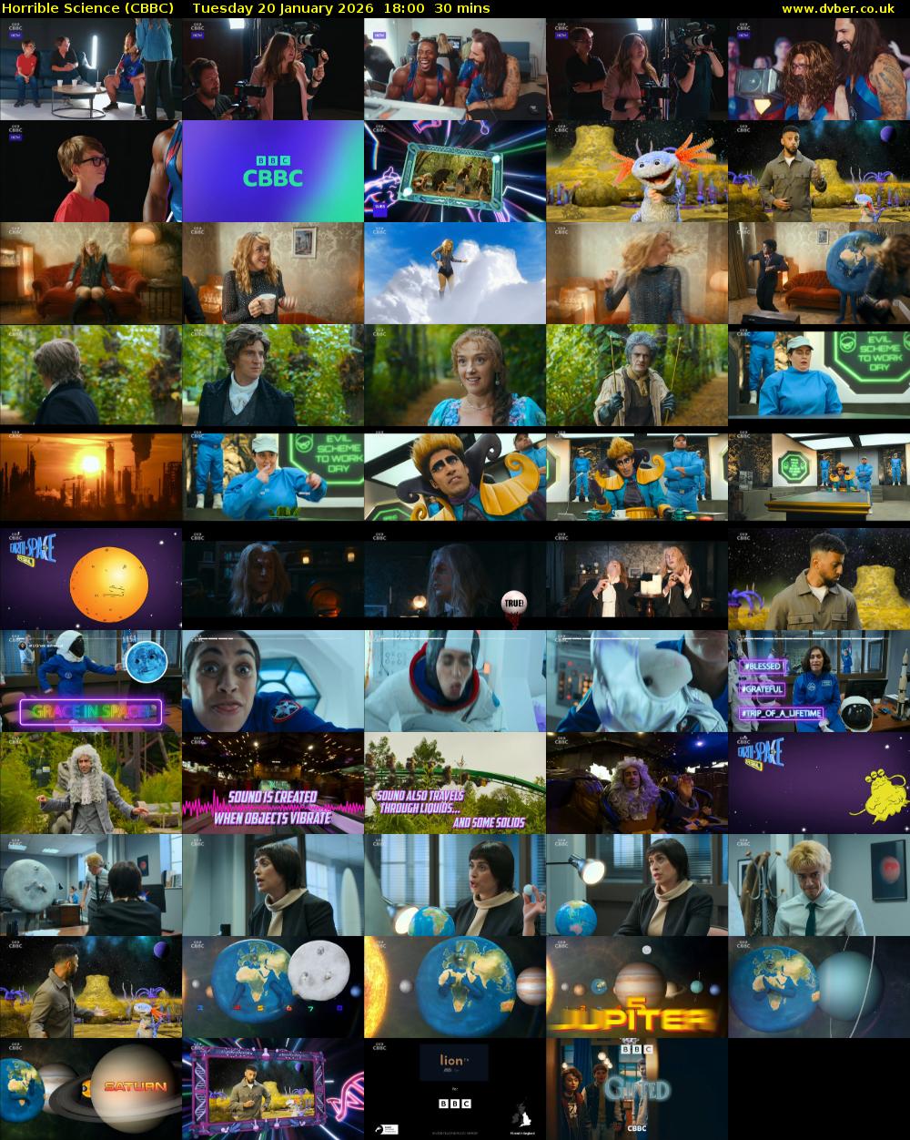 Horrible Science (CBBC) Tuesday 20 January 2026 18:00 - 18:30