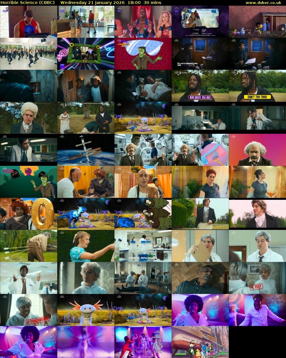 Horrible Science (CBBC) Wednesday 21 January 2026 18:00 - 18:30