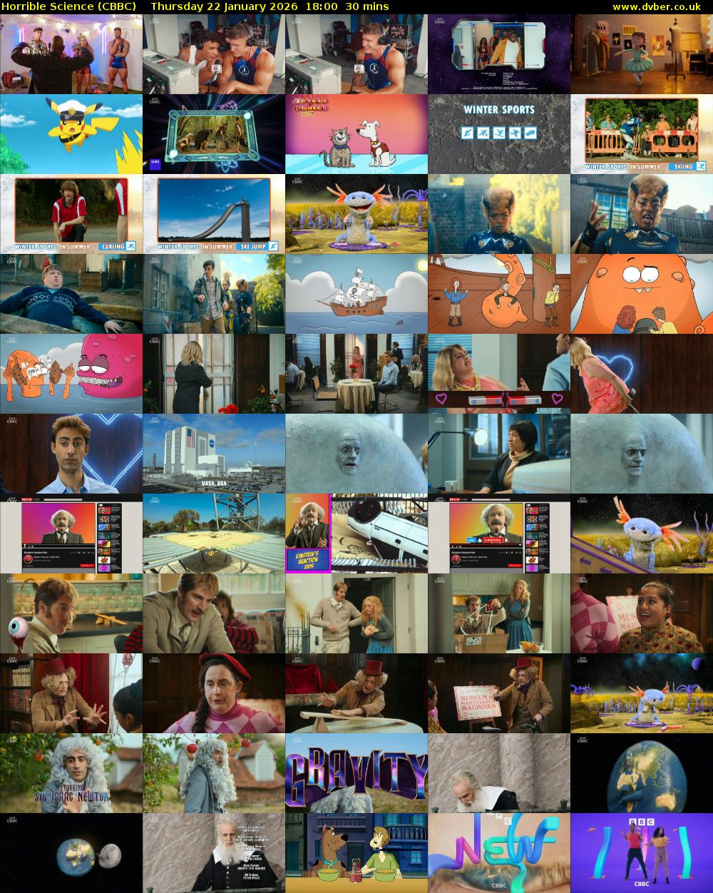 Horrible Science (CBBC) Thursday 22 January 2026 18:00 - 18:30