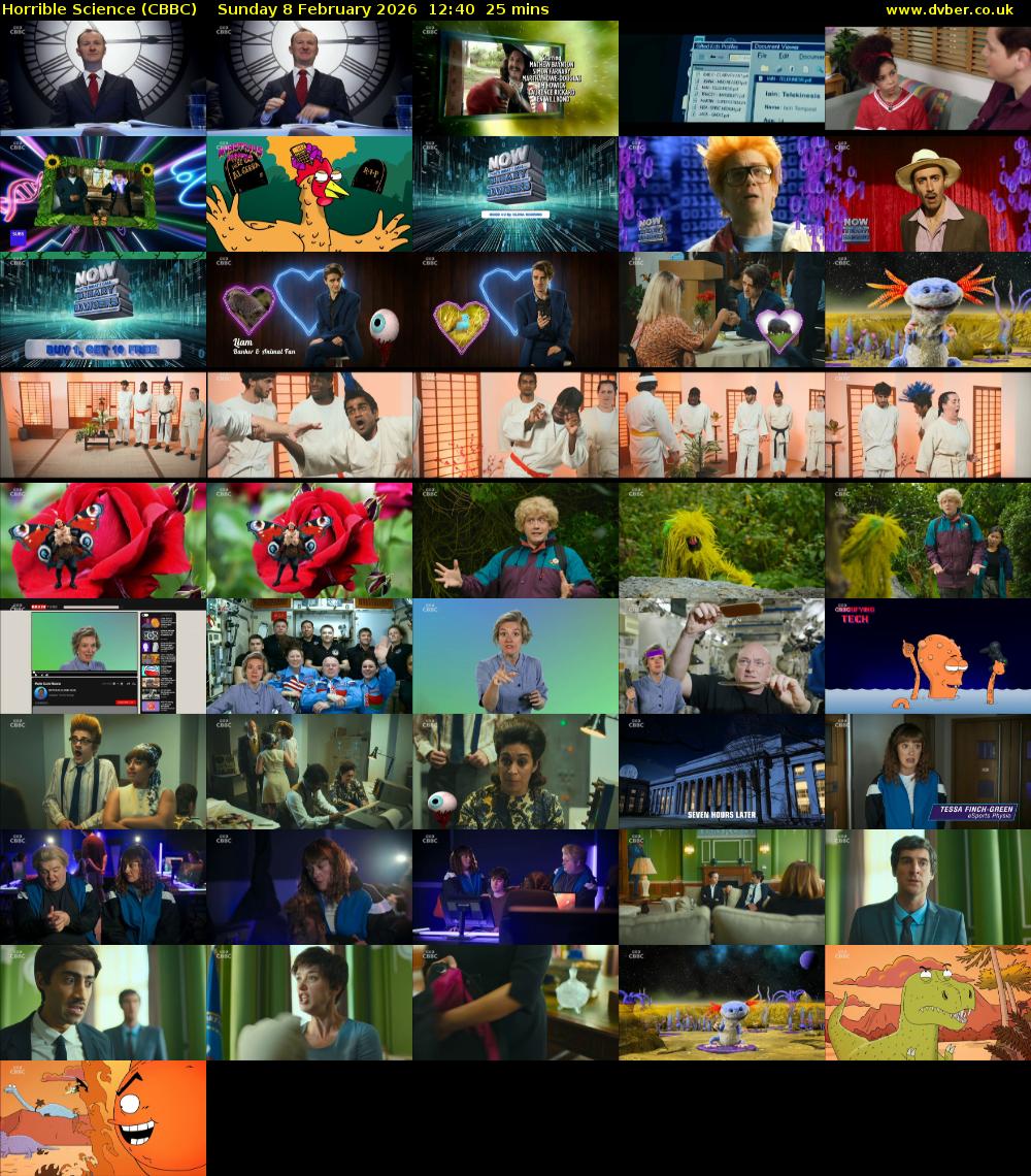 Horrible Science (CBBC) Sunday 8 February 2026 12:40 - 13:05