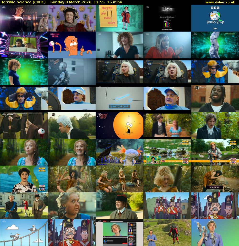 Horrible Science (CBBC) Sunday 8 March 2026 12:55 - 13:20