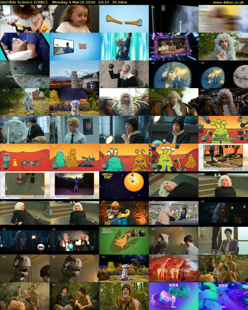 Horrible Science (CBBC) Monday 9 March 2026 10:25 - 10:55