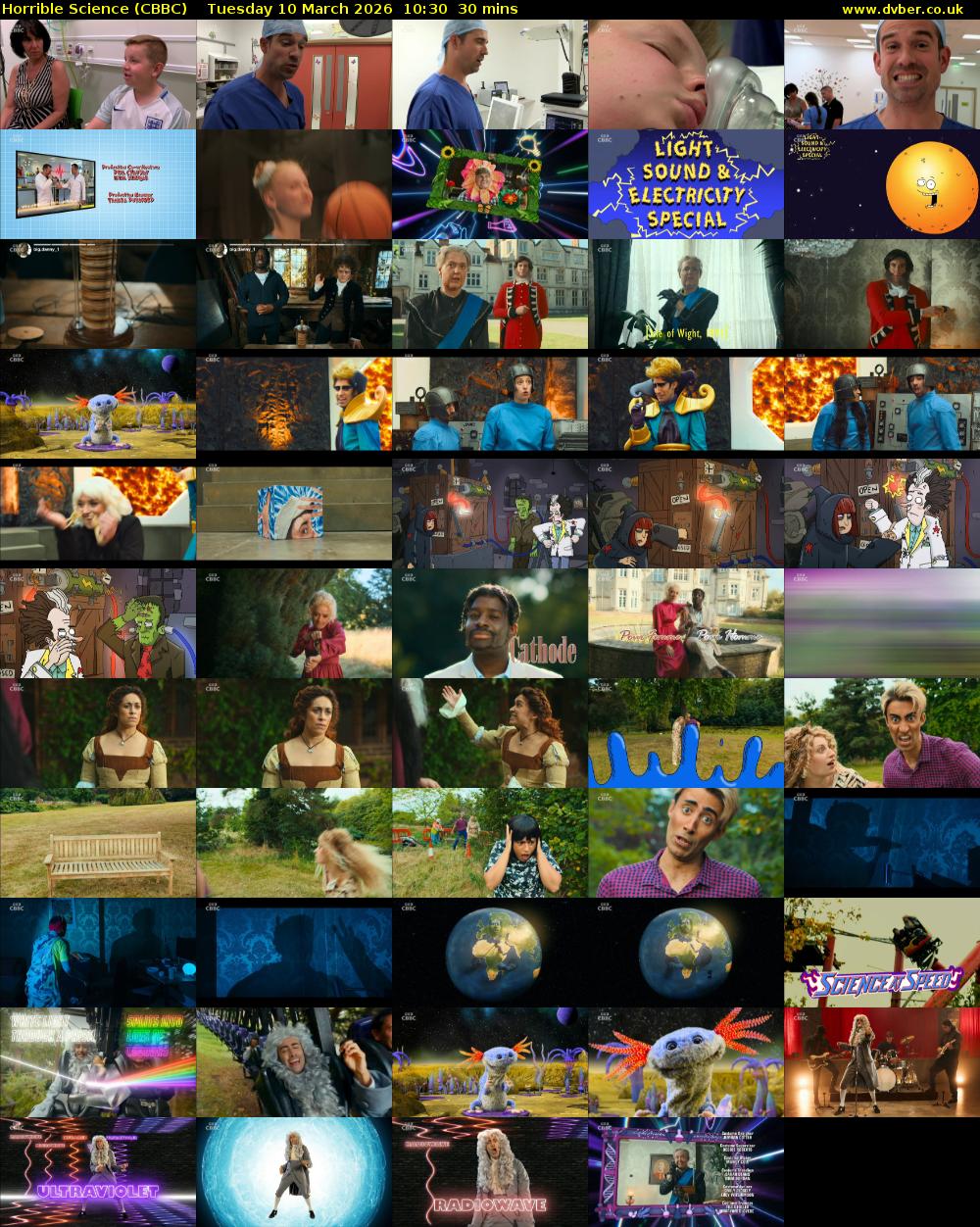 Horrible Science (CBBC) Tuesday 10 March 2026 10:30 - 11:00