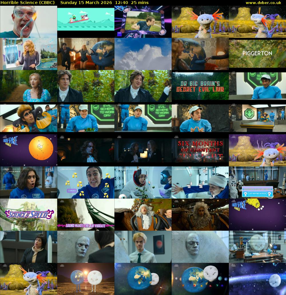 Horrible Science (CBBC) Sunday 15 March 2026 12:40 - 13:05