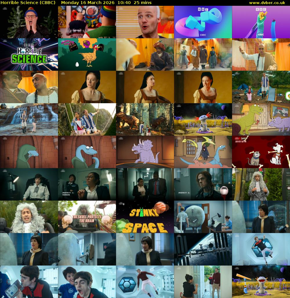 Horrible Science (CBBC) Monday 16 March 2026 10:40 - 11:05