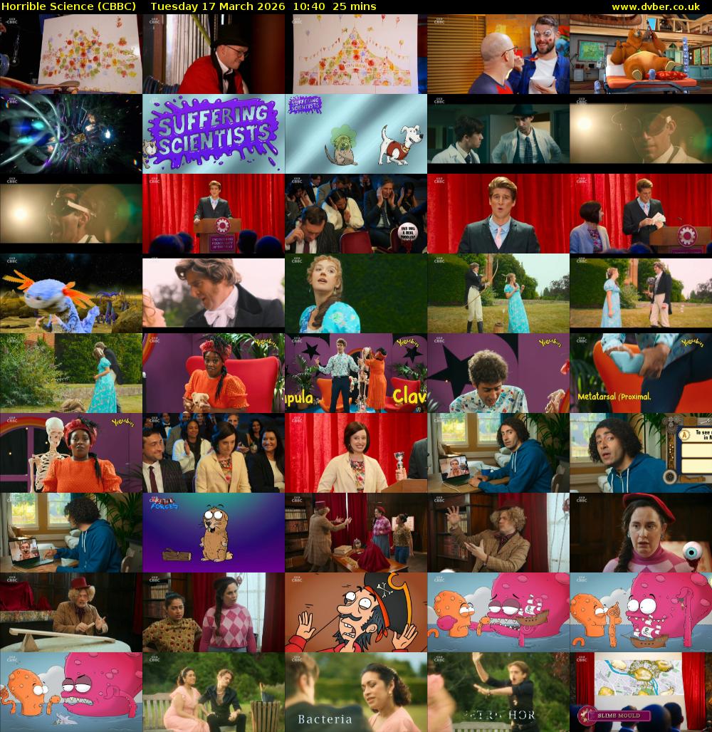 Horrible Science (CBBC) Tuesday 17 March 2026 10:40 - 11:05