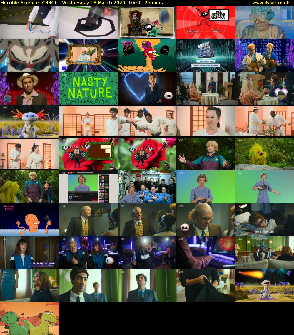 Horrible Science (CBBC) Wednesday 18 March 2026 10:40 - 11:05