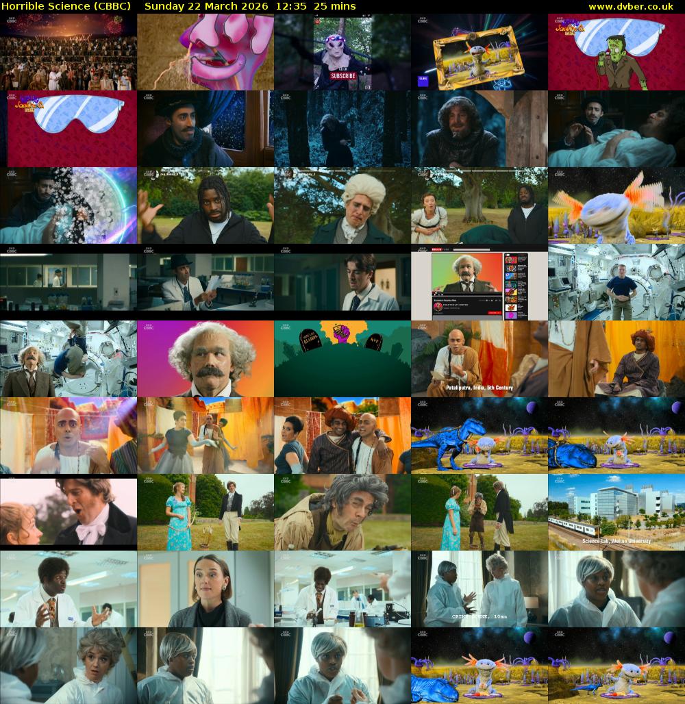 Horrible Science (CBBC) Sunday 22 March 2026 12:35 - 13:00