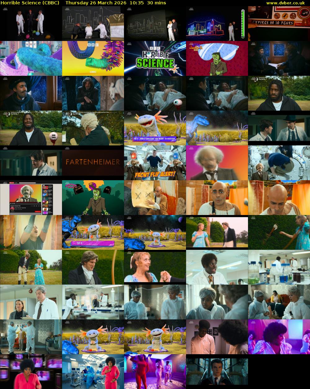 Horrible Science (CBBC) Thursday 26 March 2026 10:35 - 11:05