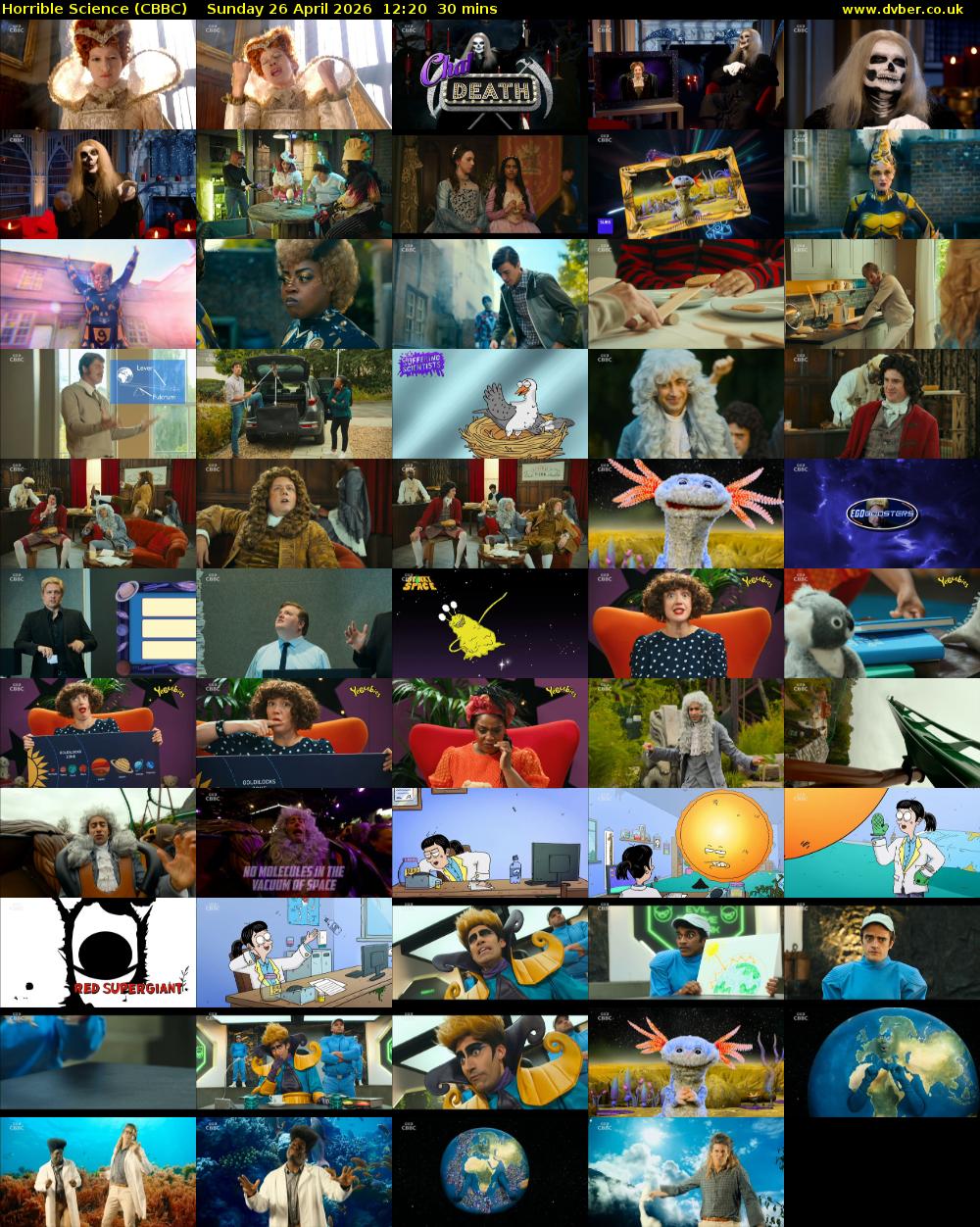 Horrible Science (CBBC) Sunday 26 April 2026 12:20 - 12:50