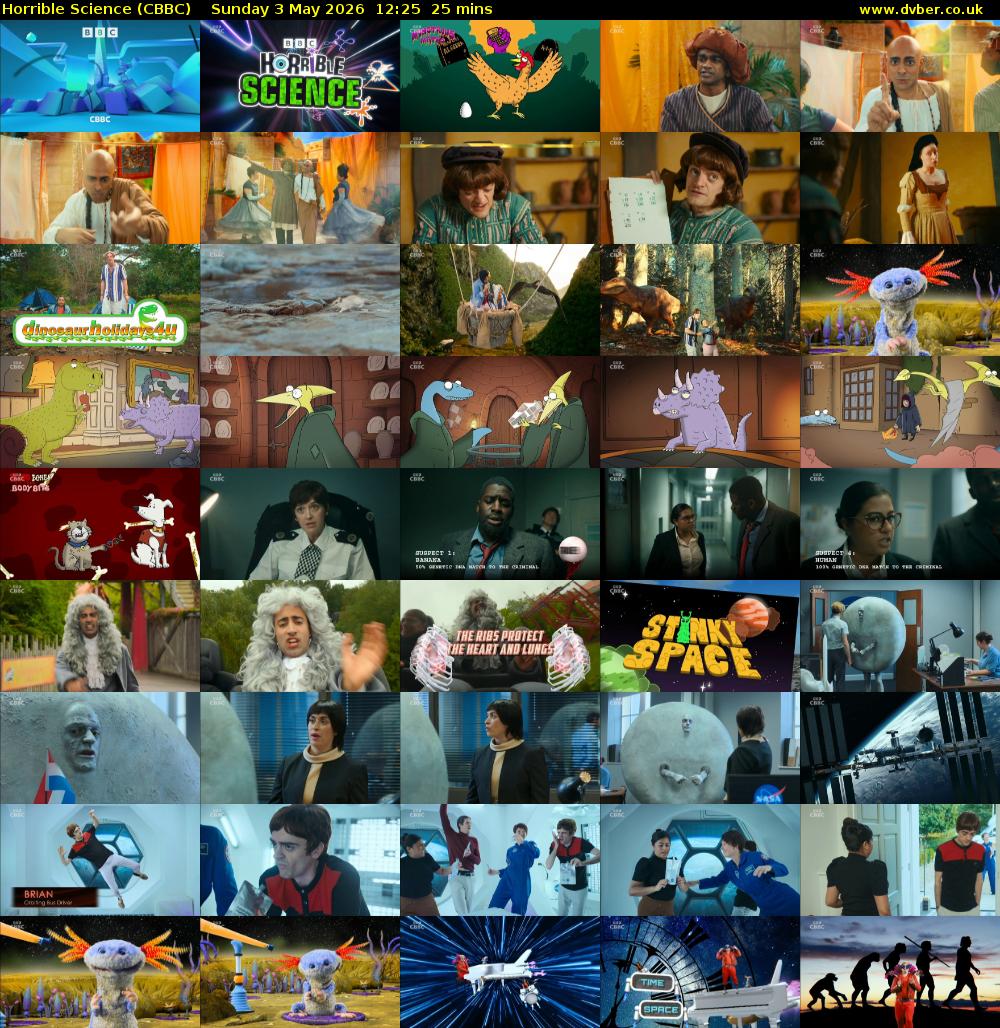 Horrible Science (CBBC) Sunday 3 May 2026 12:25 - 12:50