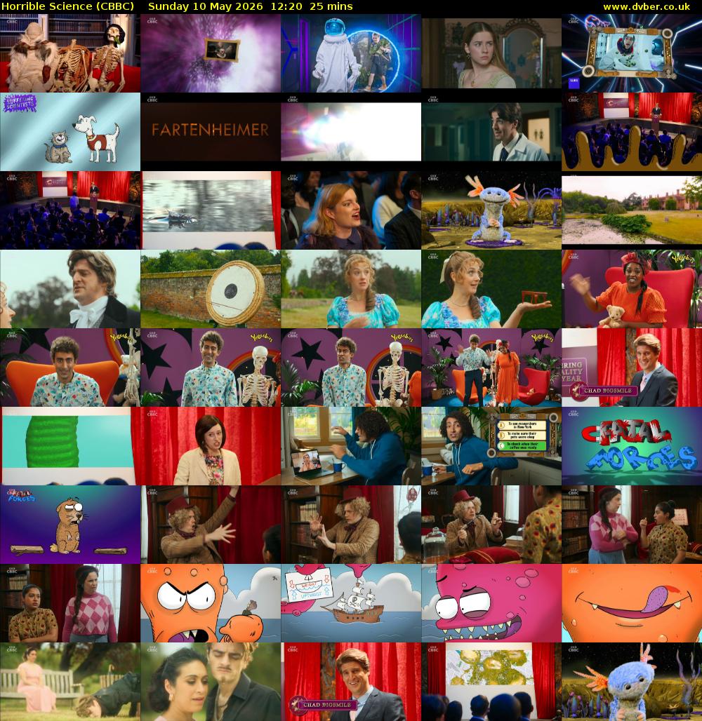 Horrible Science (CBBC) Sunday 10 May 2026 12:20 - 12:45