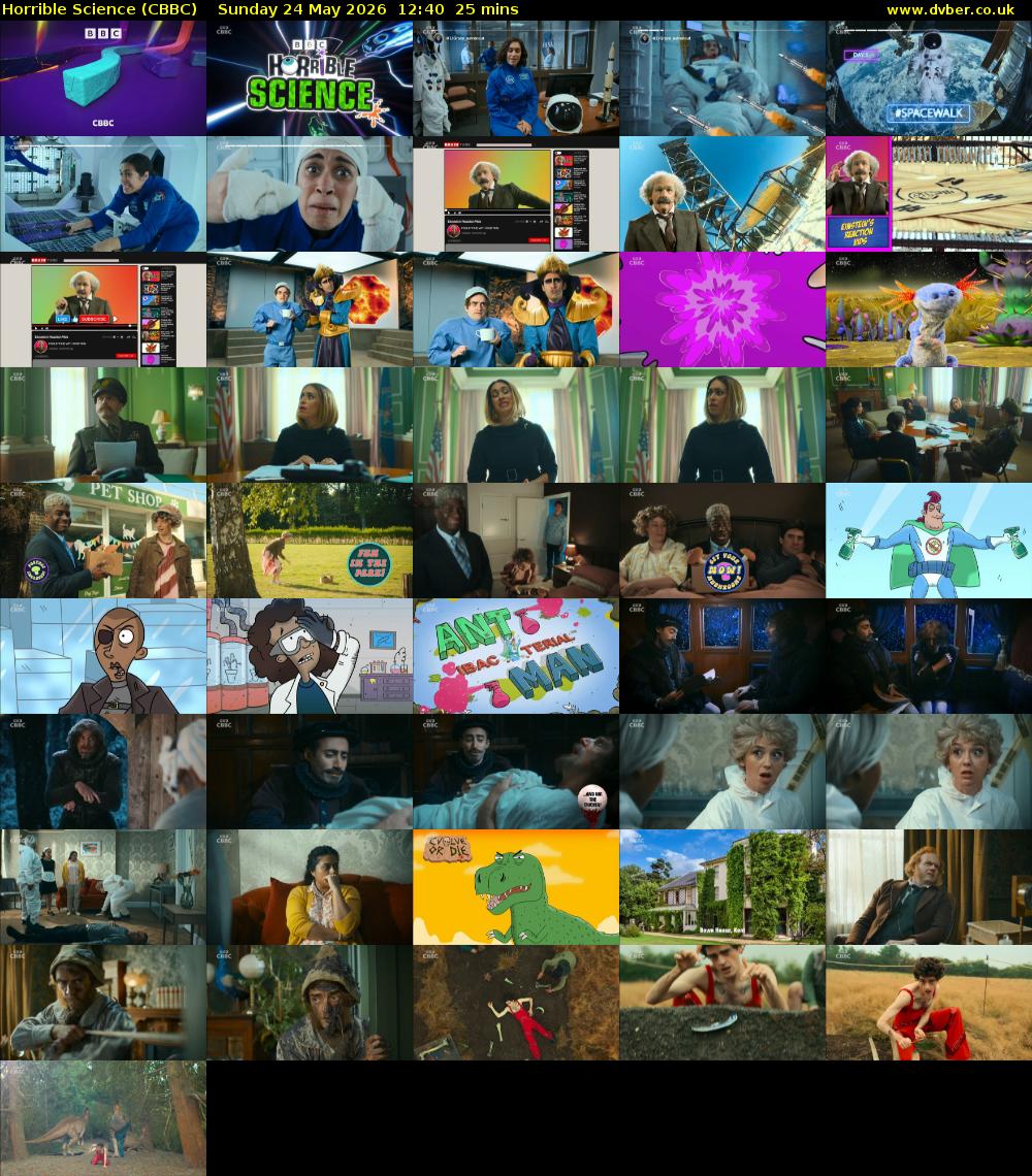 Horrible Science (CBBC) Sunday 24 May 2026 12:40 - 13:05