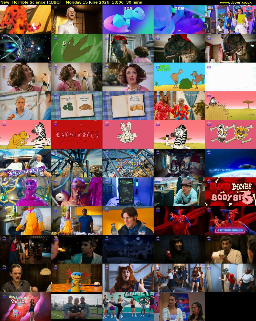 Horrible Science (CBBC) Monday 15 June 2026 18:00 - 18:30