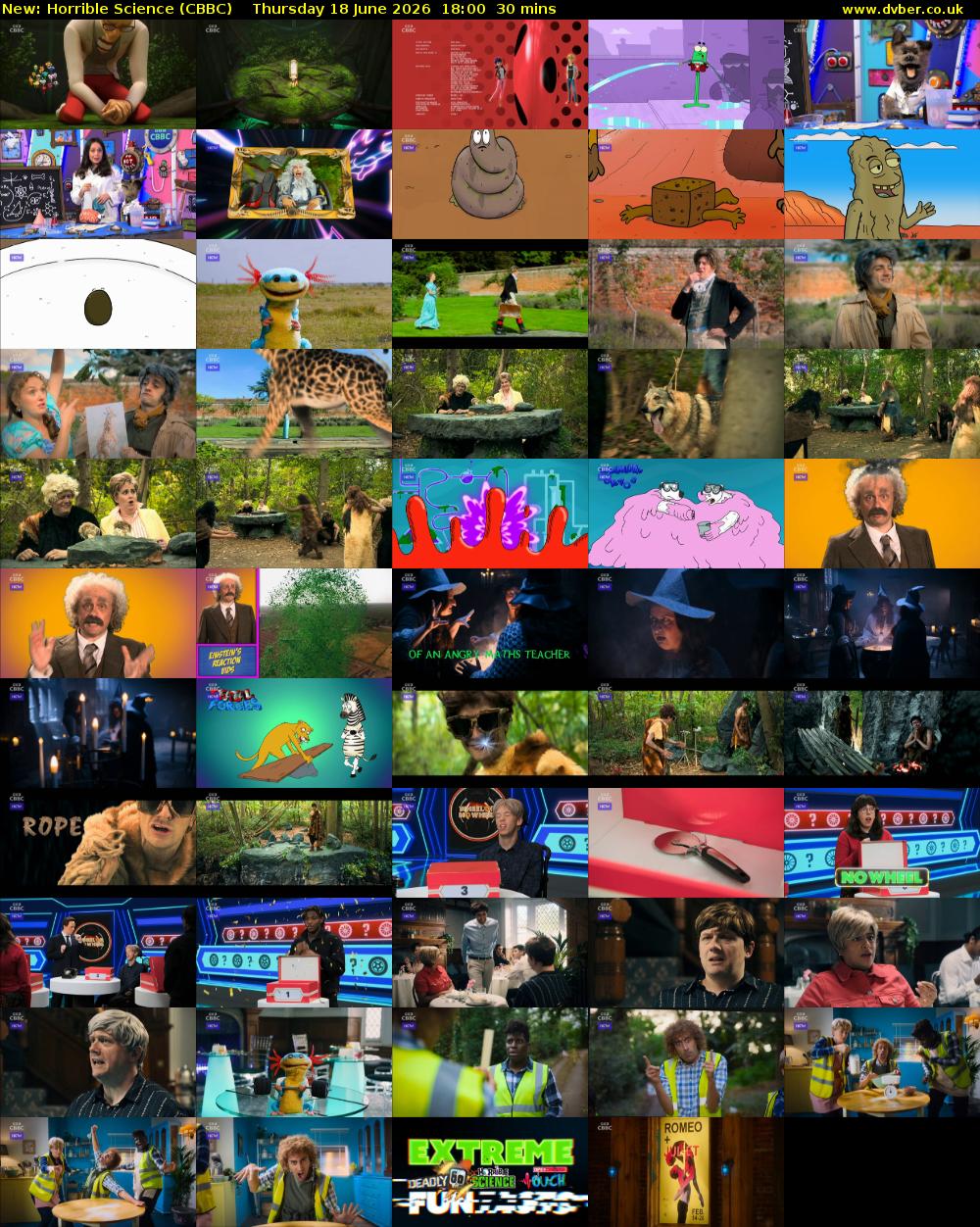 Horrible Science (CBBC) Thursday 18 June 2026 18:00 - 18:30