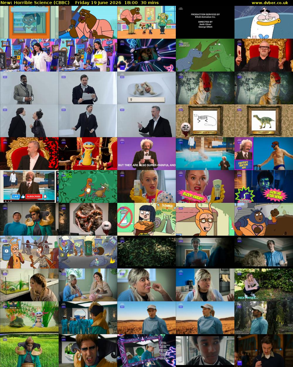 Horrible Science (CBBC) Friday 19 June 2026 18:00 - 18:30