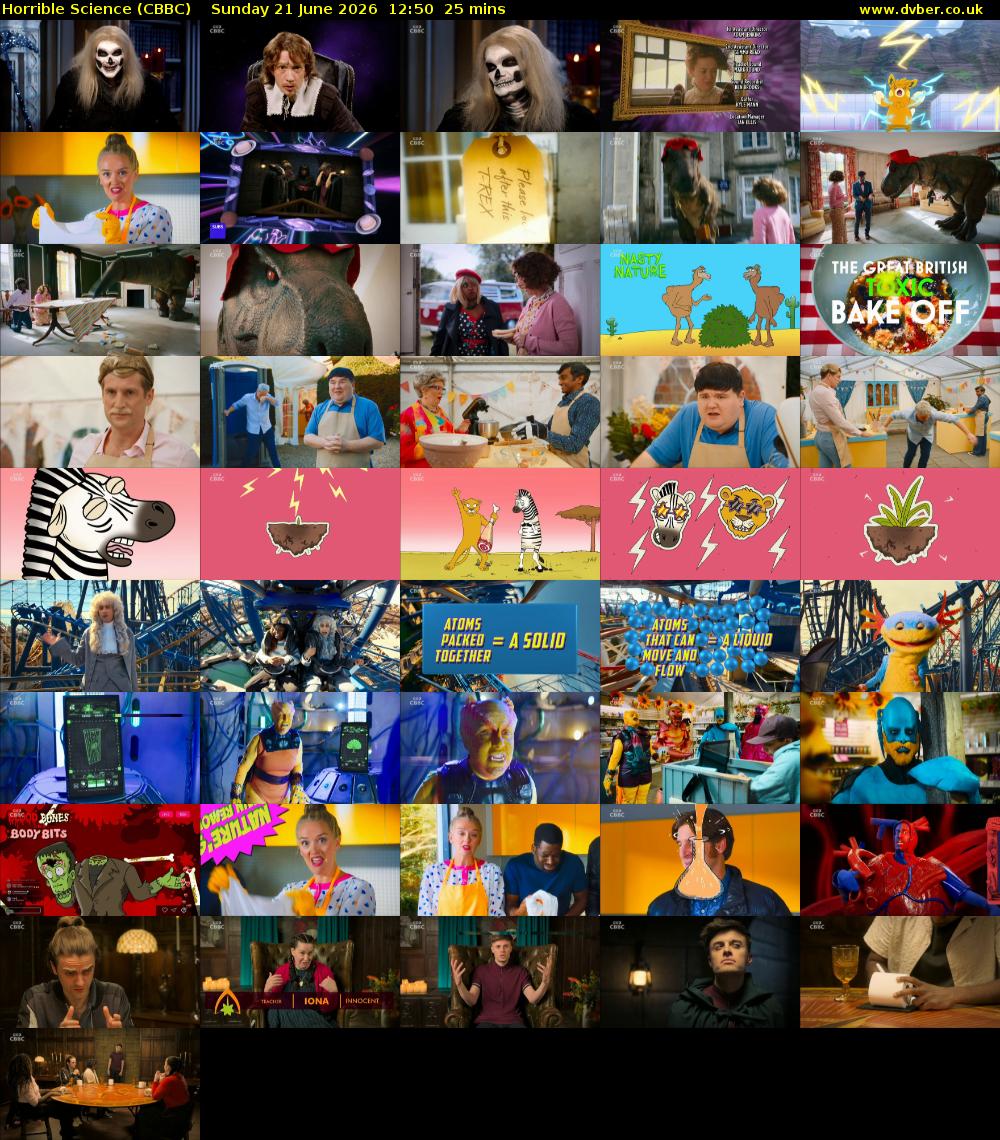 Horrible Science (CBBC) Sunday 21 June 2026 12:50 - 13:15
