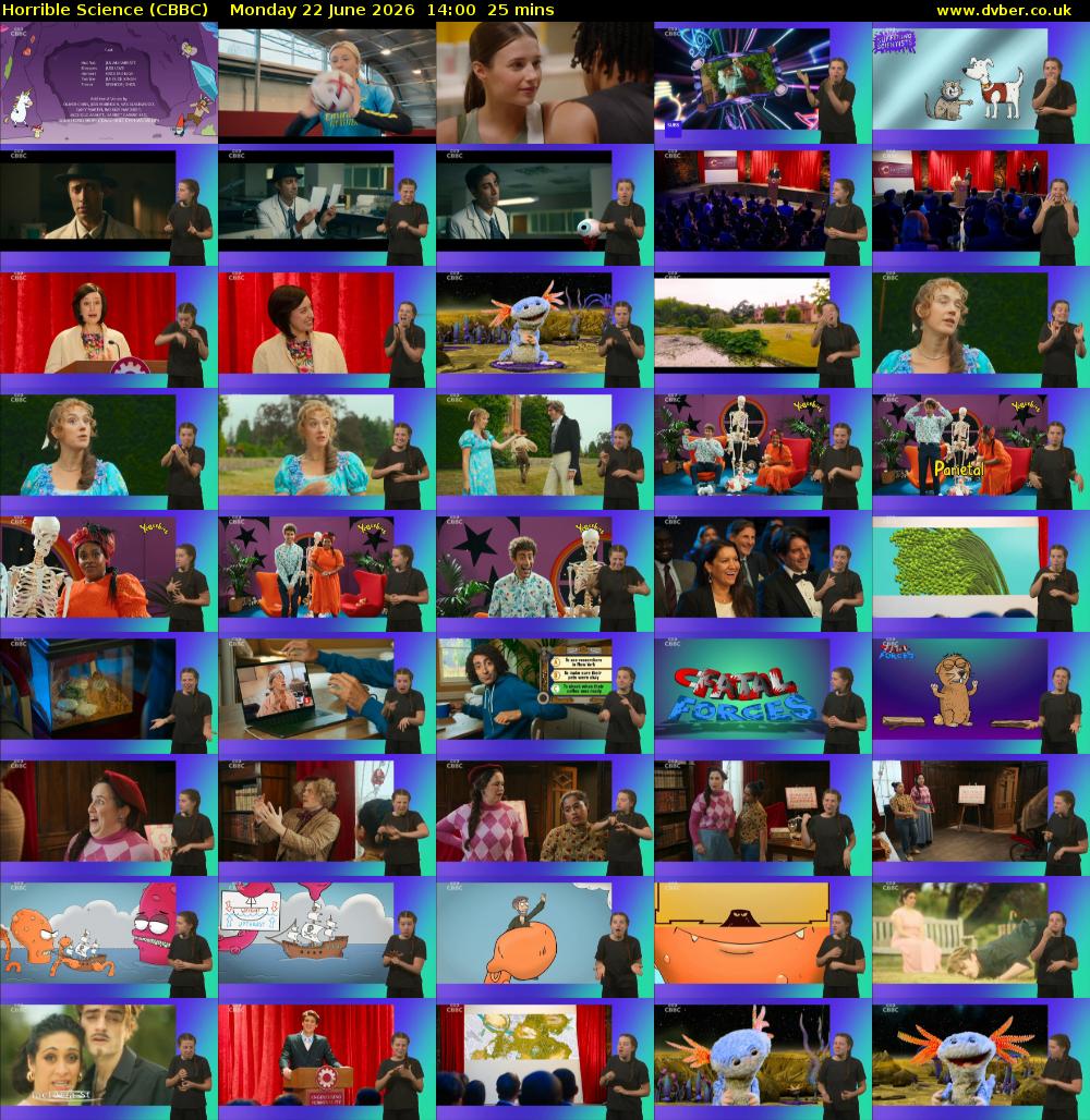 Horrible Science (CBBC) Monday 22 June 2026 14:00 - 14:25