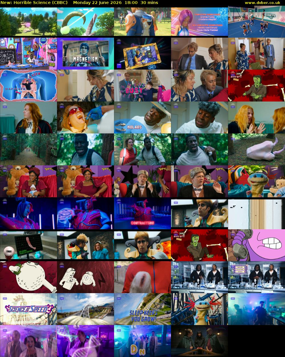Horrible Science (CBBC) Monday 22 June 2026 18:00 - 18:30