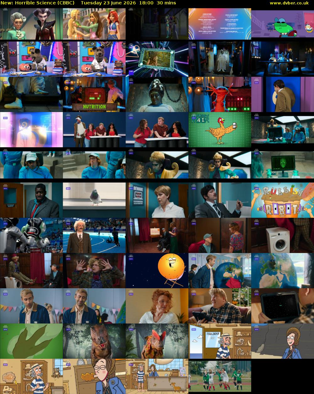 Horrible Science (CBBC) Tuesday 23 June 2026 18:00 - 18:30