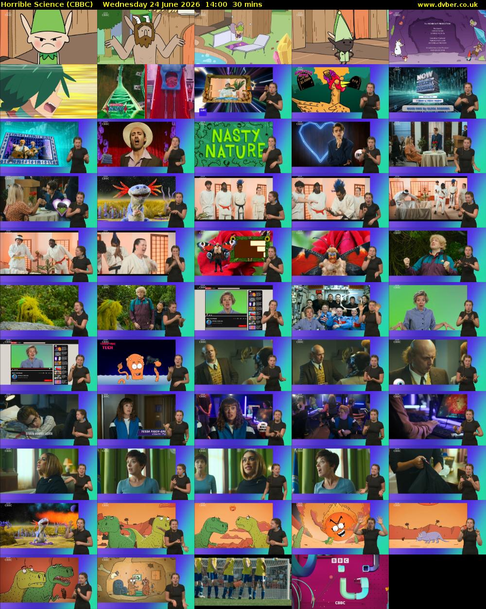 Horrible Science (CBBC) Wednesday 24 June 2026 14:00 - 14:30