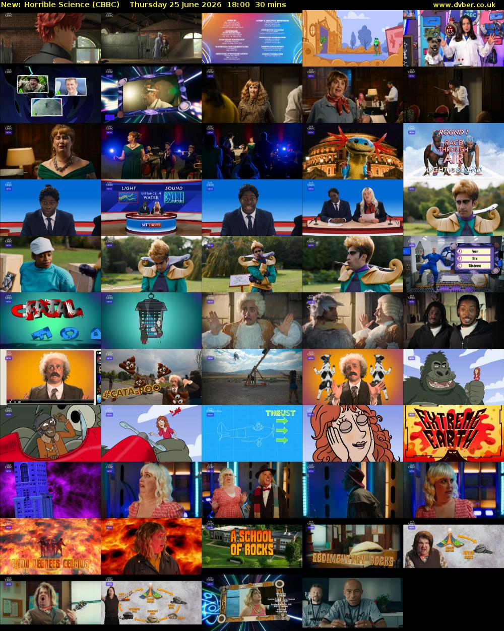 Horrible Science (CBBC) Thursday 25 June 2026 18:00 - 18:30