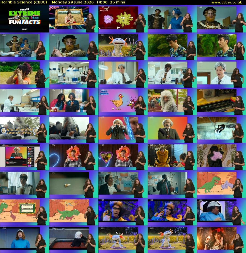 Horrible Science (CBBC) Monday 29 June 2026 14:00 - 14:25