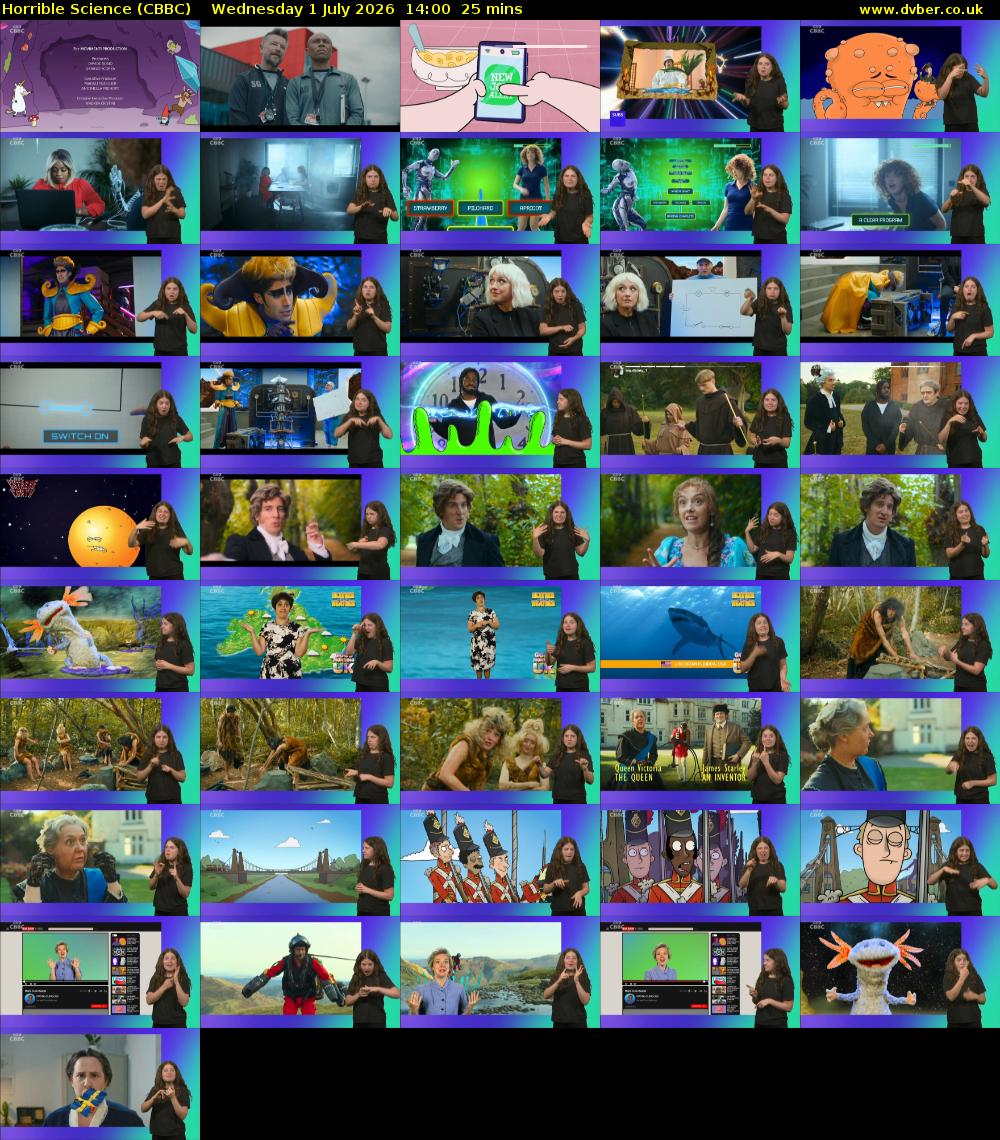 Horrible Science (CBBC) Wednesday 1 July 2026 14:00 - 14:25