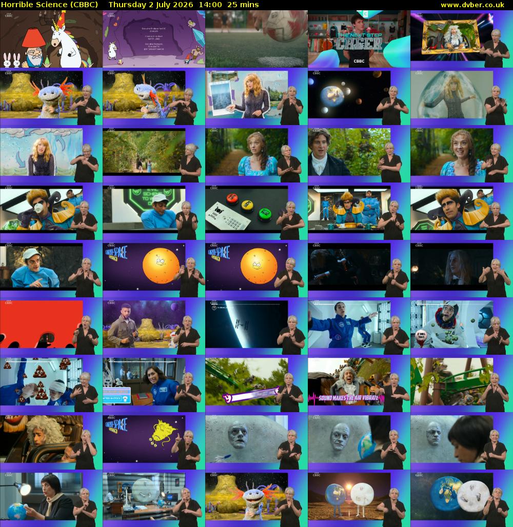 Horrible Science (CBBC) Thursday 2 July 2026 14:00 - 14:25