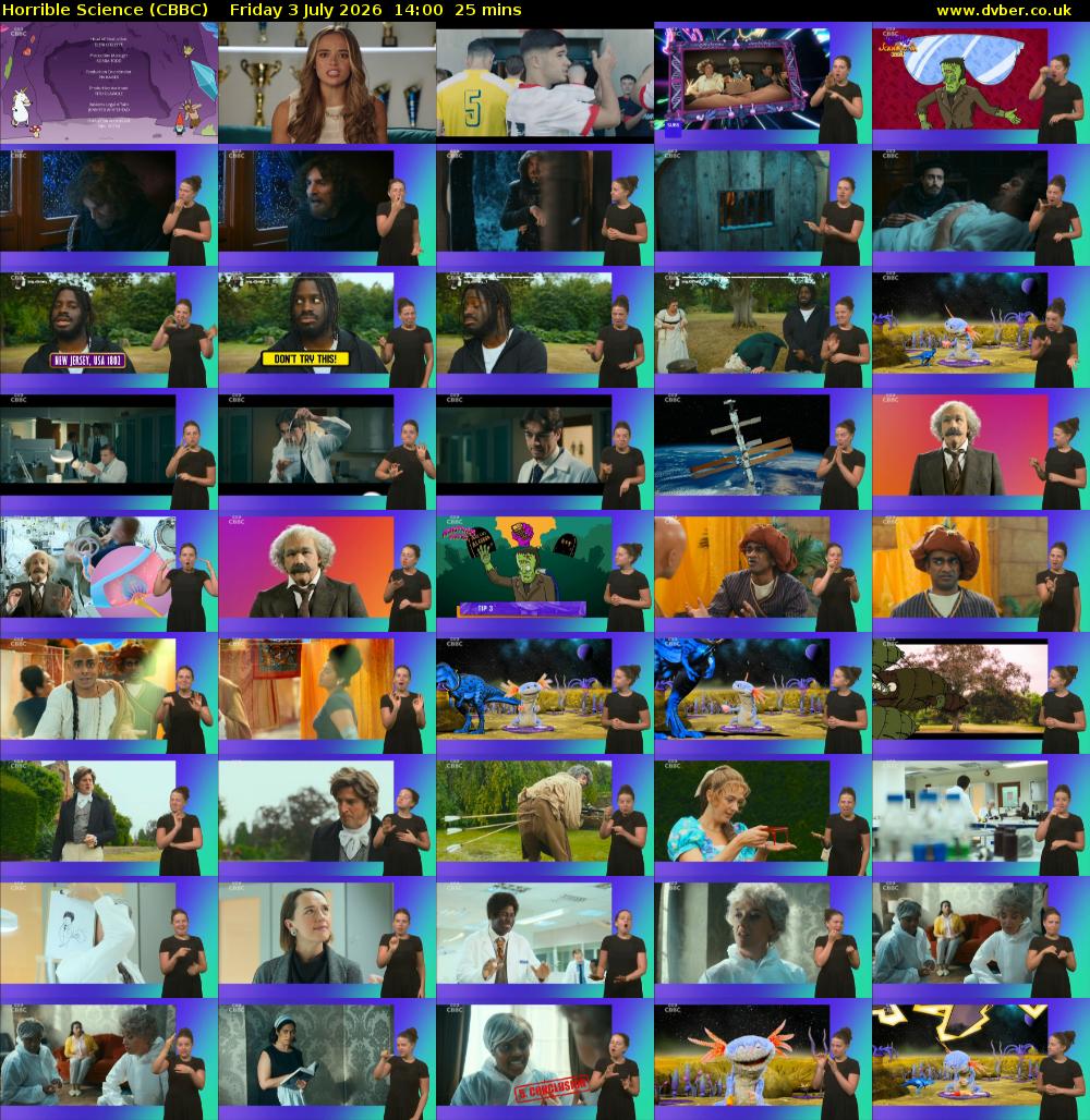 Horrible Science (CBBC) Friday 3 July 2026 14:00 - 14:25
