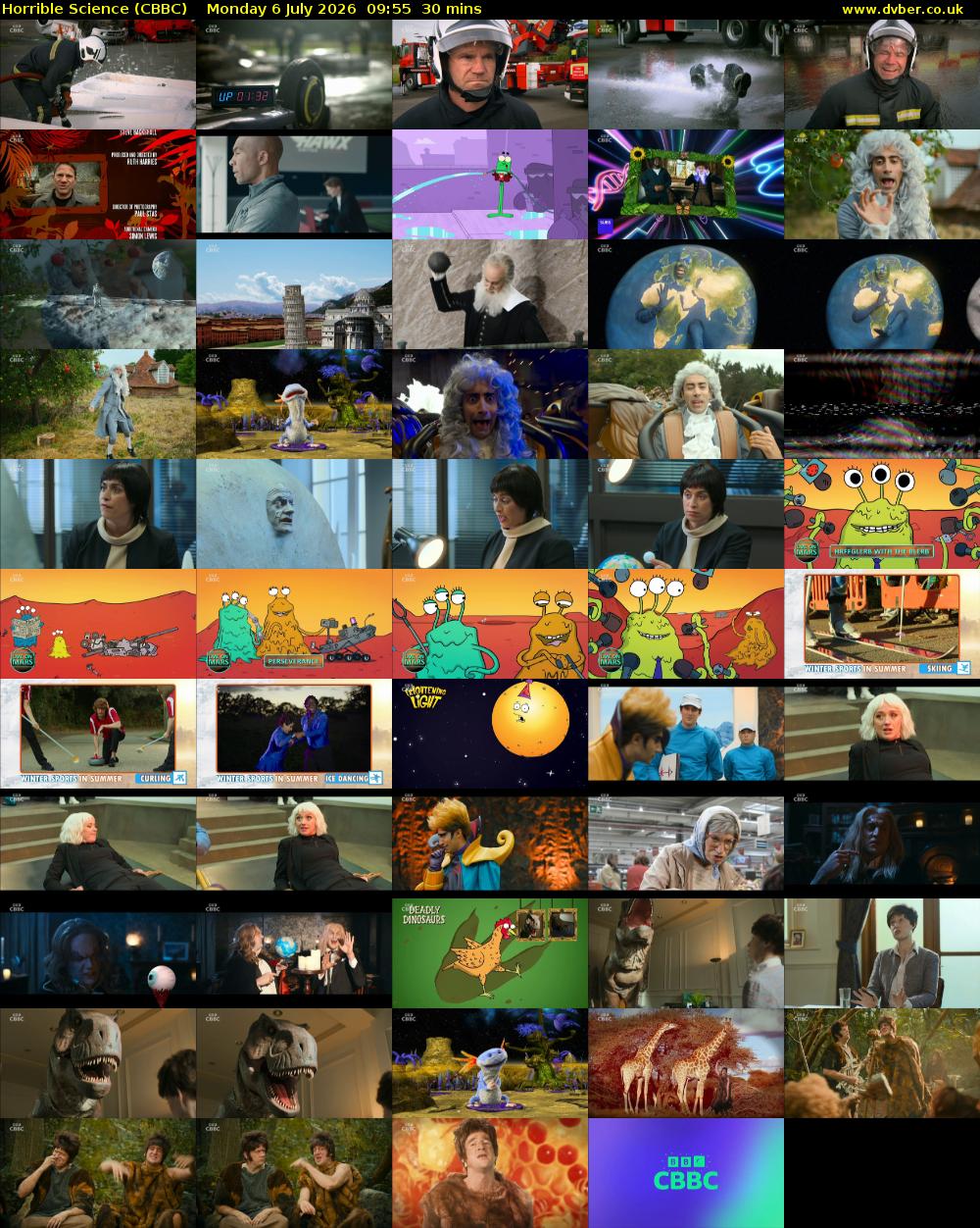 Horrible Science (CBBC) Monday 6 July 2026 09:55 - 10:25