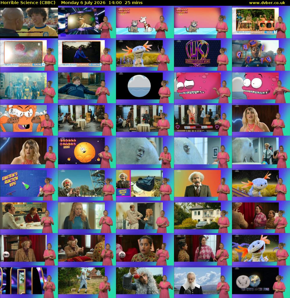 Horrible Science (CBBC) Monday 6 July 2026 14:00 - 14:25